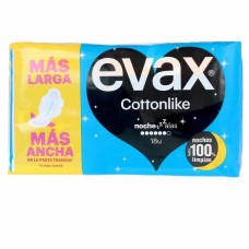 Compresas con Alas para Noche Evax Cottonlike (18 uds)