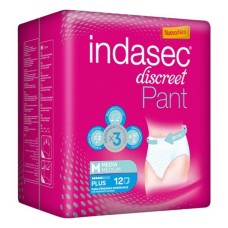 Pañales Para Personas No Dependientes Pant Plus Indasec Pant Plus (12 uds) 12 Unidades (Parafarmacia)