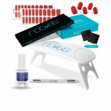 Set de Manicura Nooves Premium Rojo Láminas de Gel para Uñas 8 Piezas