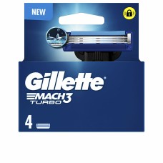 Cuchillas de afeitar Gillette MACH 3 TURBO (4 Unidades)