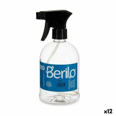 Botella Pulverizadora Berilo SE1205-ROCIADOR Negro Transparente Plástico 500 ml (12 Unidades)