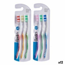 Cepillo de Dientes Berilo AR1410005 Amarillo Azul Rojo Verde Rosa (12 Unidades)