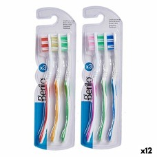 Cepillo de Dientes Berilo 29100288 Amarillo Azul Rojo Verde (12 Unidades)