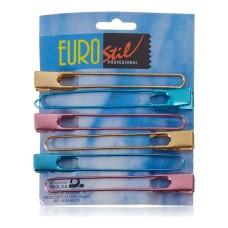 Pinzas para el Cabello Eurostil 6 Pinza Colores (6 uds)