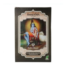 Coloración Semipermanente Radhe Shyam Castaño Oscuro Henna En polvo (100 g)