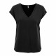 Camiseta de Manga Corta Mujer Only Onlfree Life Mod.V-Neck Negro