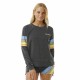 Sudadera sin Capucha Mujer Rip Curl High Tide Surf Raglan Crew Gris