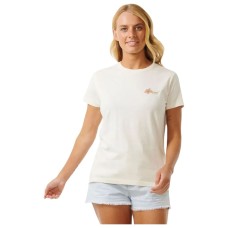 Camiseta de Manga Corta Mujer Rip Curl Wild Bloom Blanco