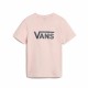 Camiseta de Manga Corta Mujer Vans Drop V Ss Crew Salmón