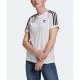 Camiseta de Manga Corta Mujer Adidas 3 stripes Blanco