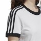 Camiseta de Manga Corta Mujer Adidas 3 stripes Blanco