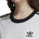 Camiseta de Manga Corta Mujer Adidas 3 stripes Blanco