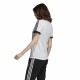 Camiseta de Manga Corta Mujer Adidas 3 stripes Blanco