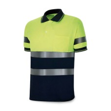 Kurzarm Poloshirt 1288pavxmcyfa Hohe Sichtbarkeit Gelb Marineblau