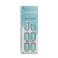 Uñas Postizas Kiss imPRESS color Nº 008 Mint to Be (30 unidades)